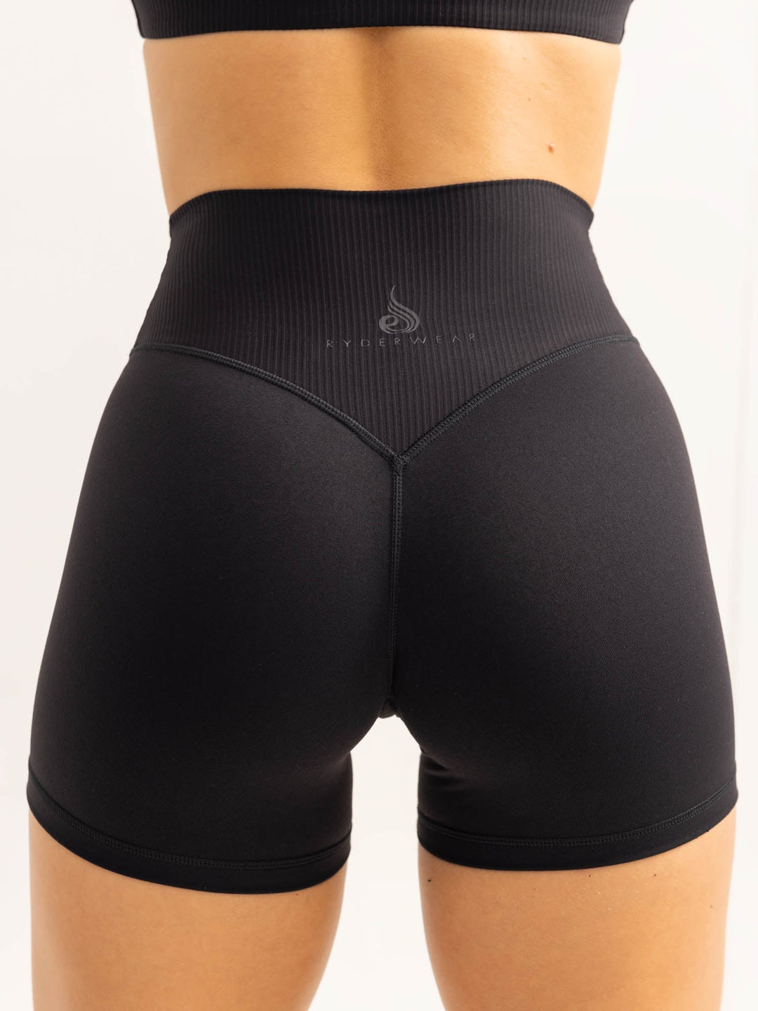 Activate High Waisted Shorts - Black Clothing Ryderwear