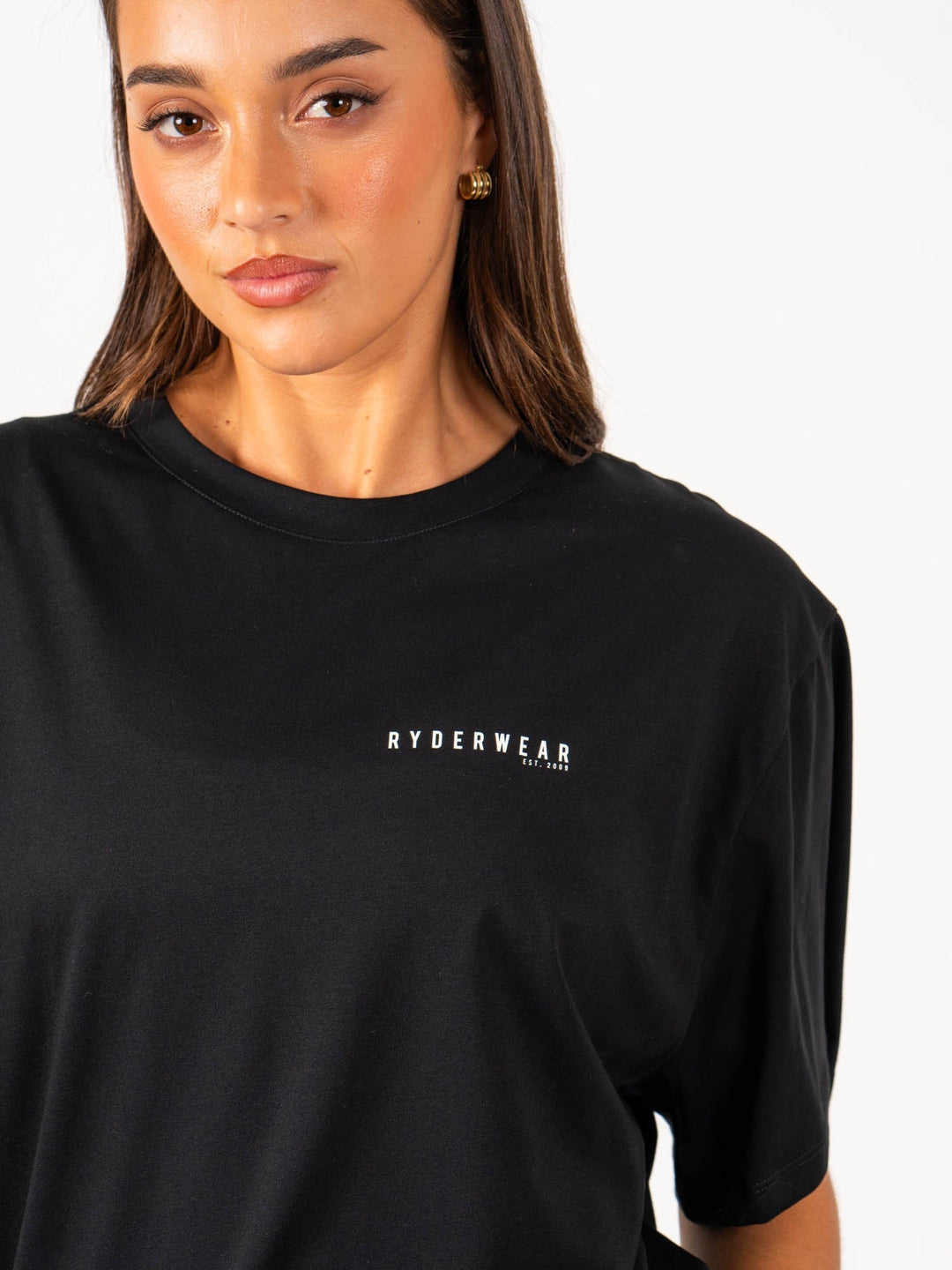 Advance Oversized T-Shirt - Black Clothing Ryderwear