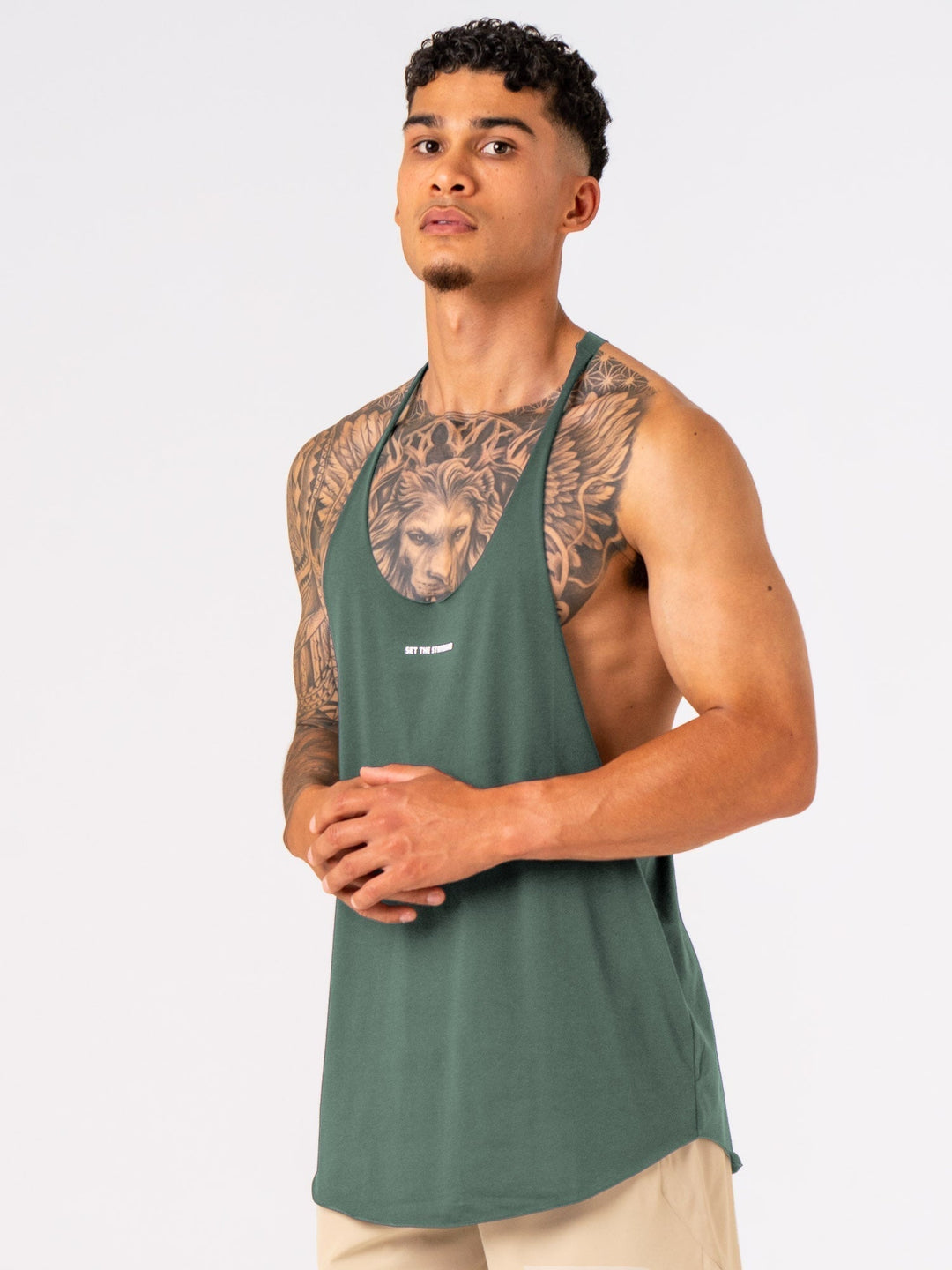 Arnie T-Back - Fern Green Clothing Ryderwear