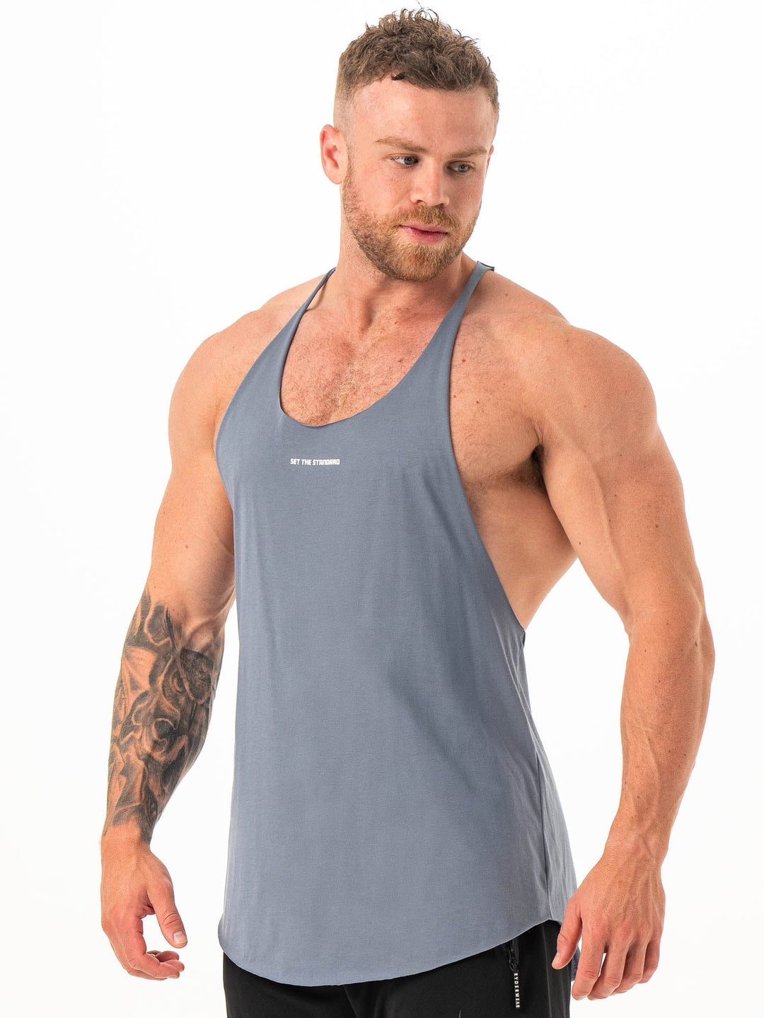 Arnie T-Back - Steel Blue Clothing Ryderwear