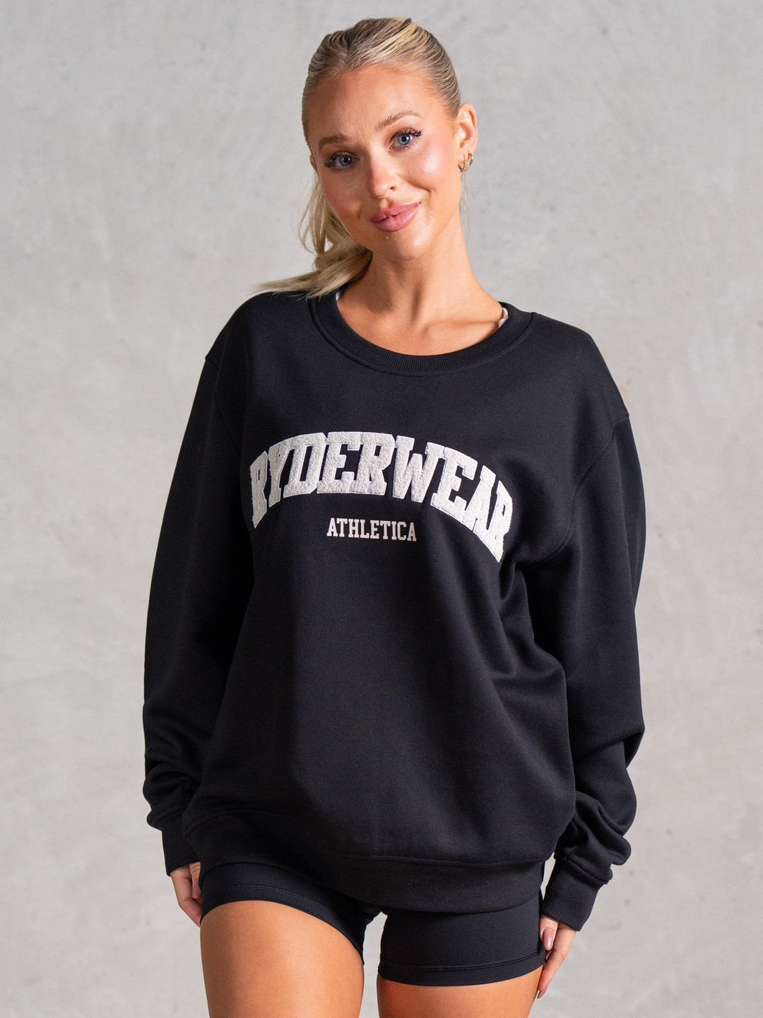 Athletica Sweater - Black Clothing Ryderwear