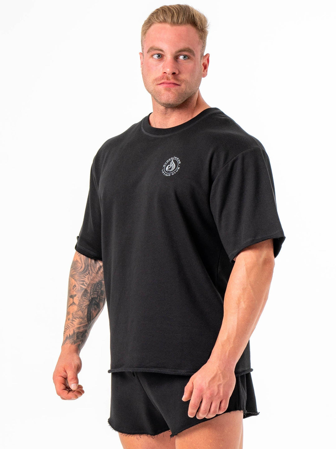 Box Fleece T-Shirt - Black Clothing Ryderwear