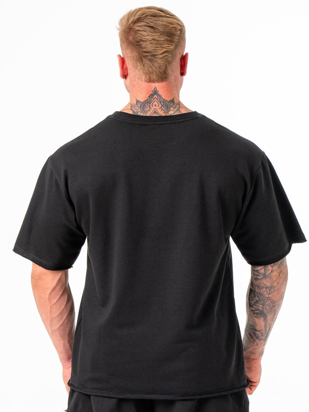Box Fleece T-Shirt - Black Clothing Ryderwear