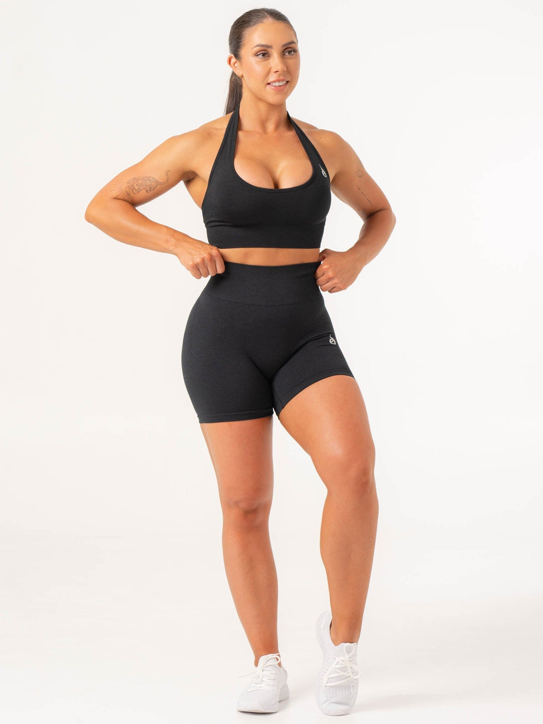 Contour Seamless Shorts - Black Marl Clothing Ryderwear
