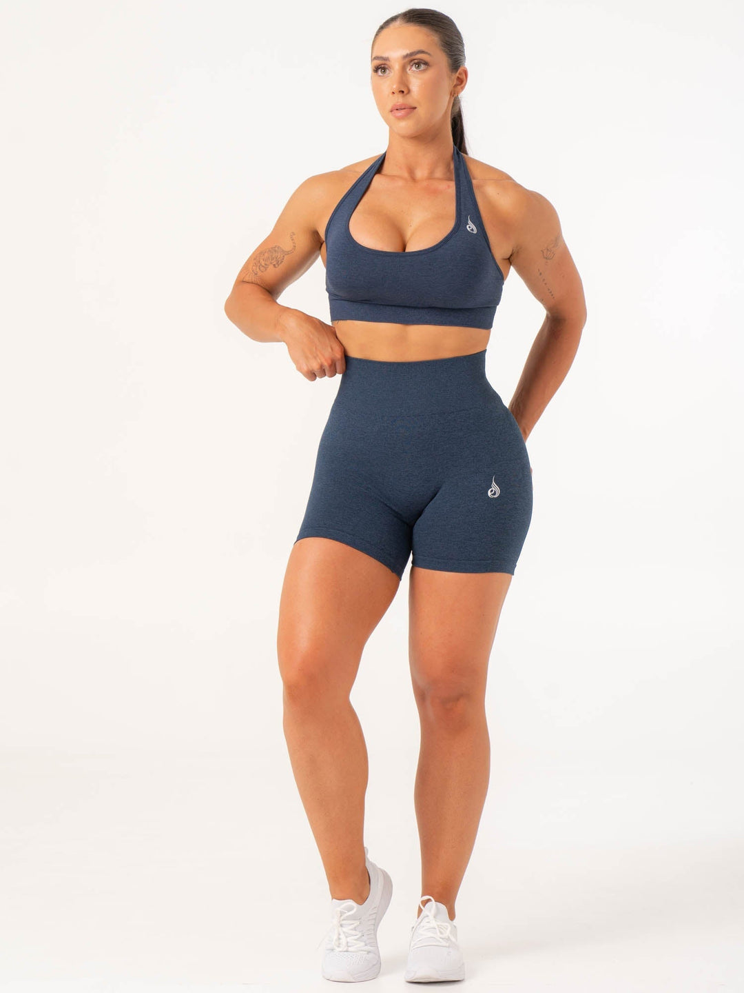 Contour Seamless Shorts - Navy Marl Clothing Ryderwear