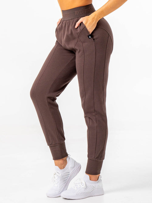 Contour Track Pants Chocolate blue