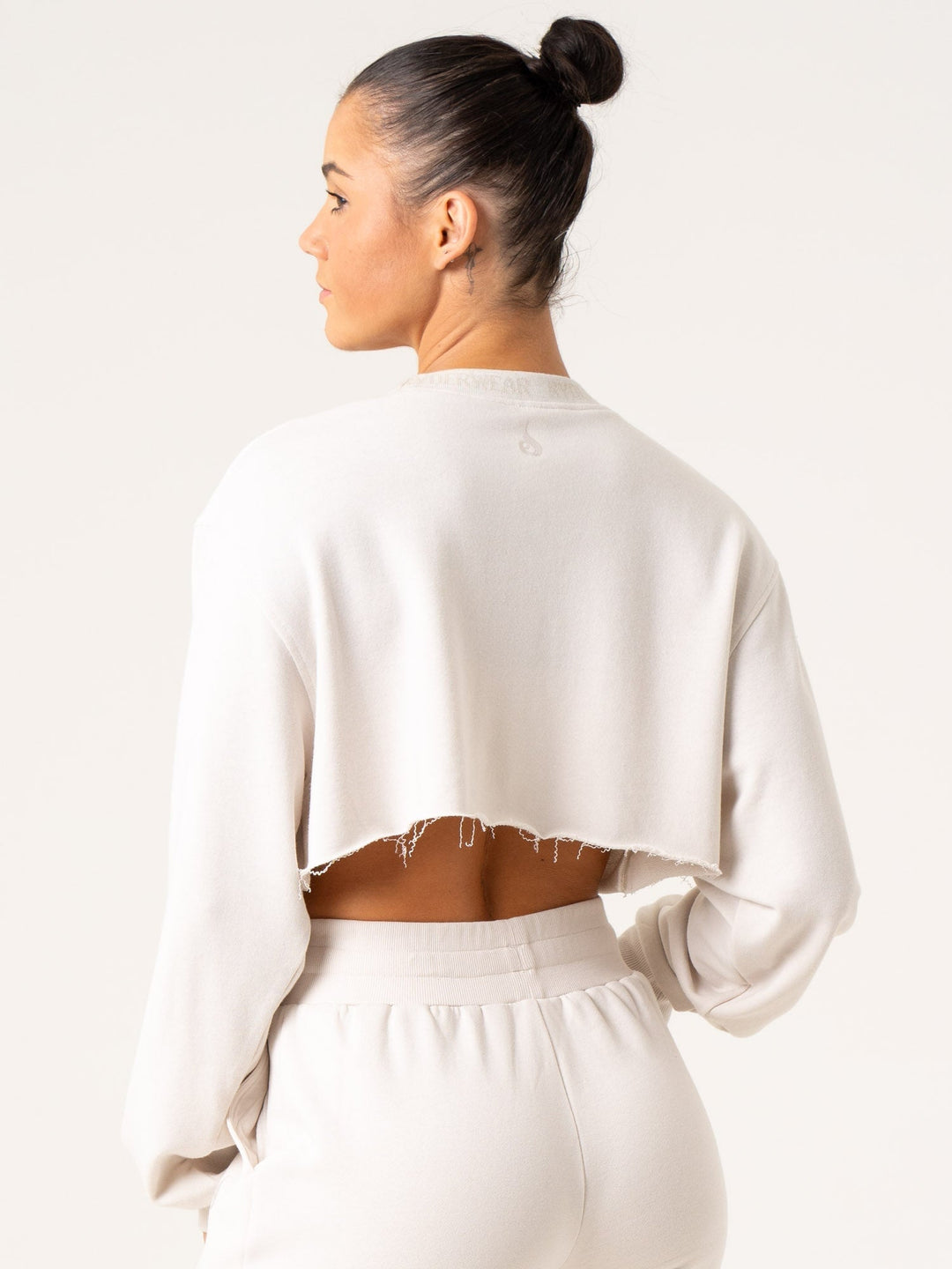 Cropped Sweater - Oat Clothing Ryderwear