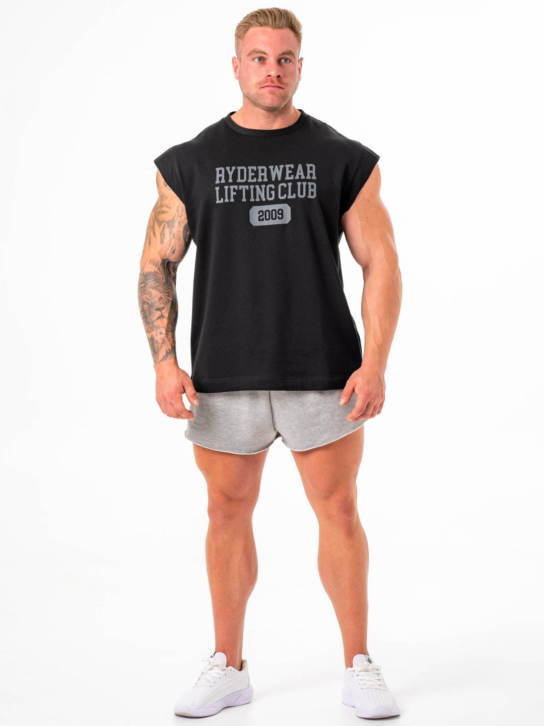 Cut Off Muscle Tank - Black Clothing Ryderwear