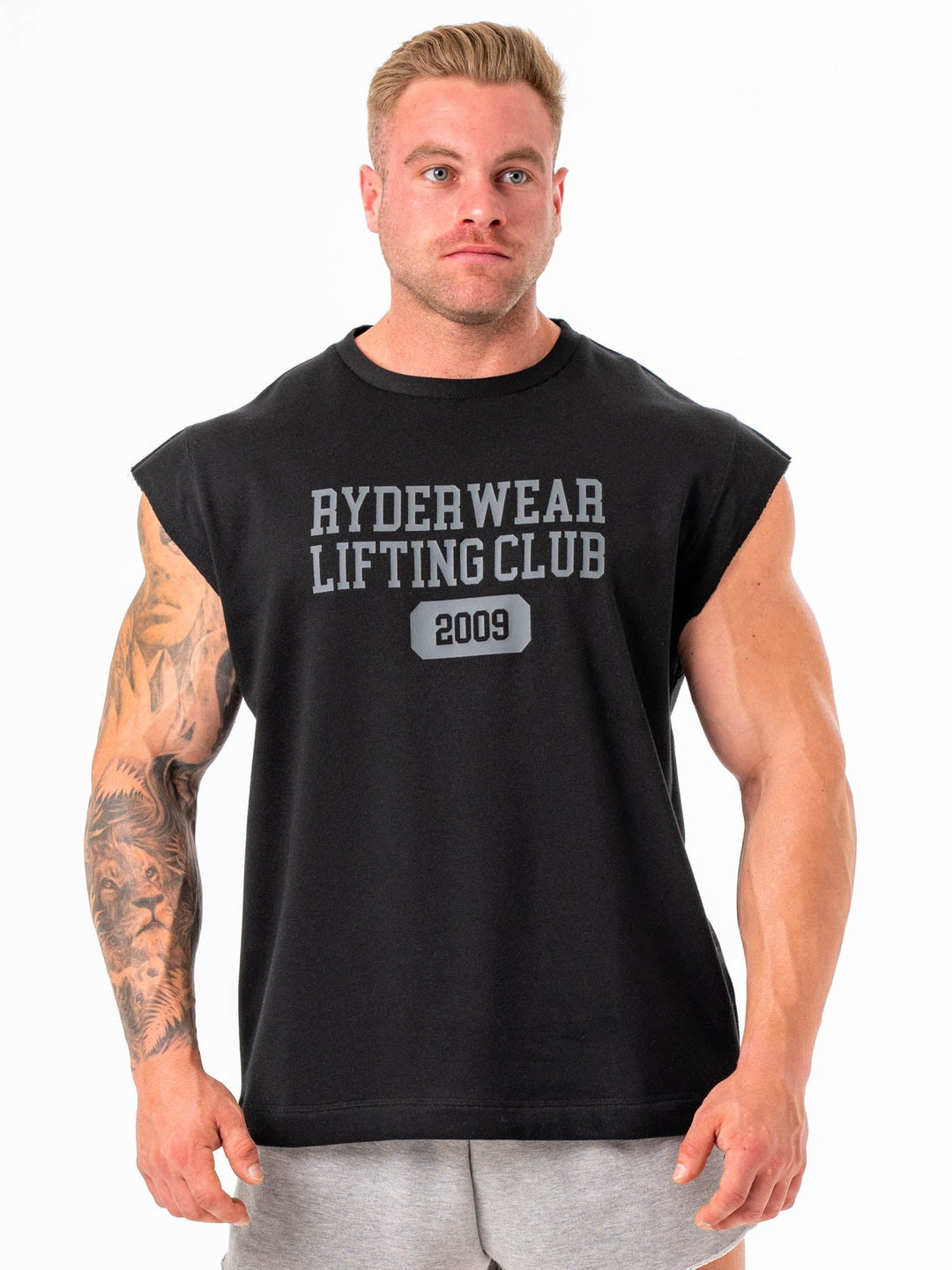 Cut Off Muscle Tank - Black Clothing Ryderwear