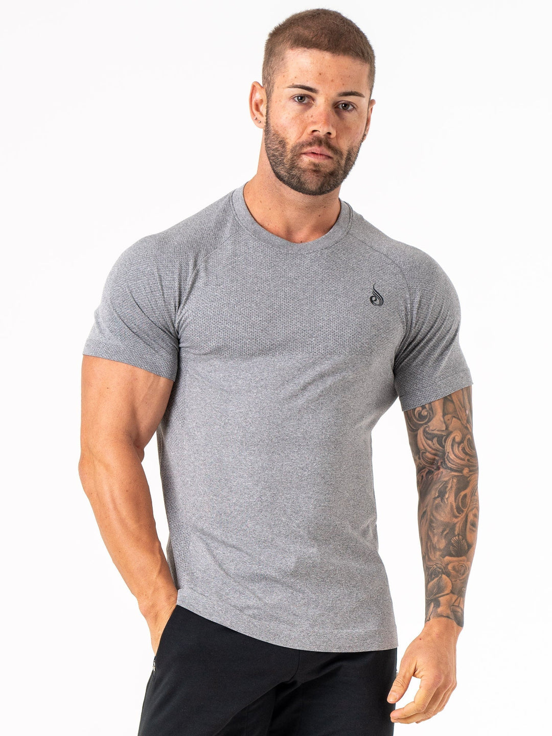 Element Seamless T-Shirt - Charcoal Marl Clothing Ryderwear