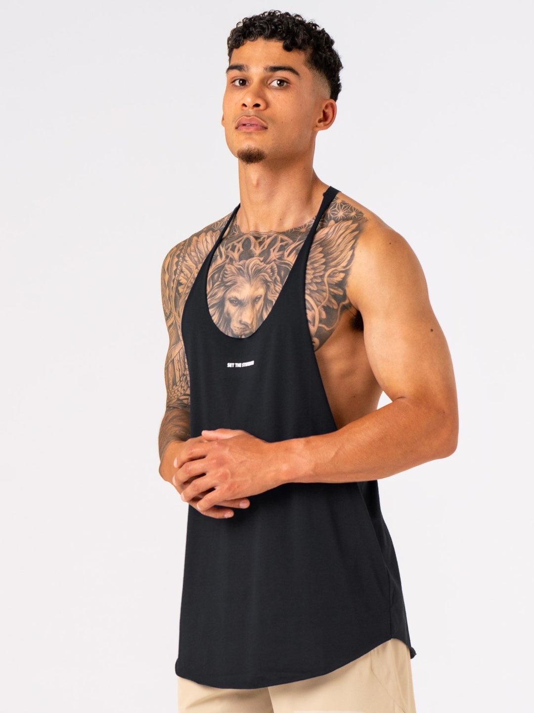 Emerge Arnie T-Back - Black Clothing Ryderwear