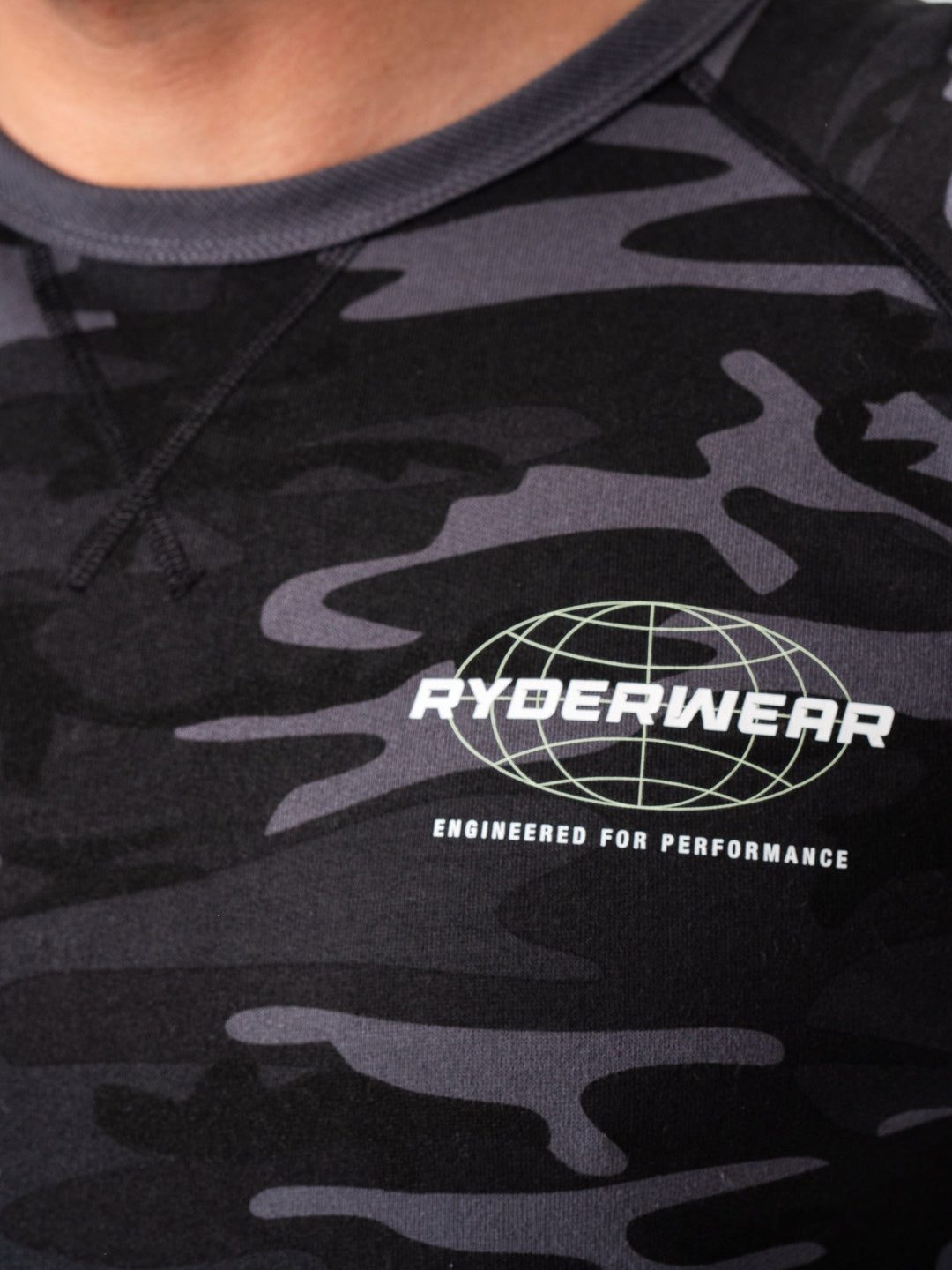 Energy Crew Neck - Black Camo Clothing Ryderwear