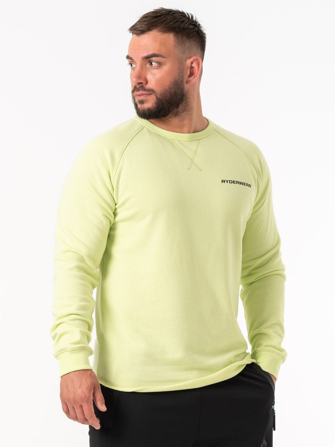 Energy Crew Neck - Lime Clothing Ryderwear