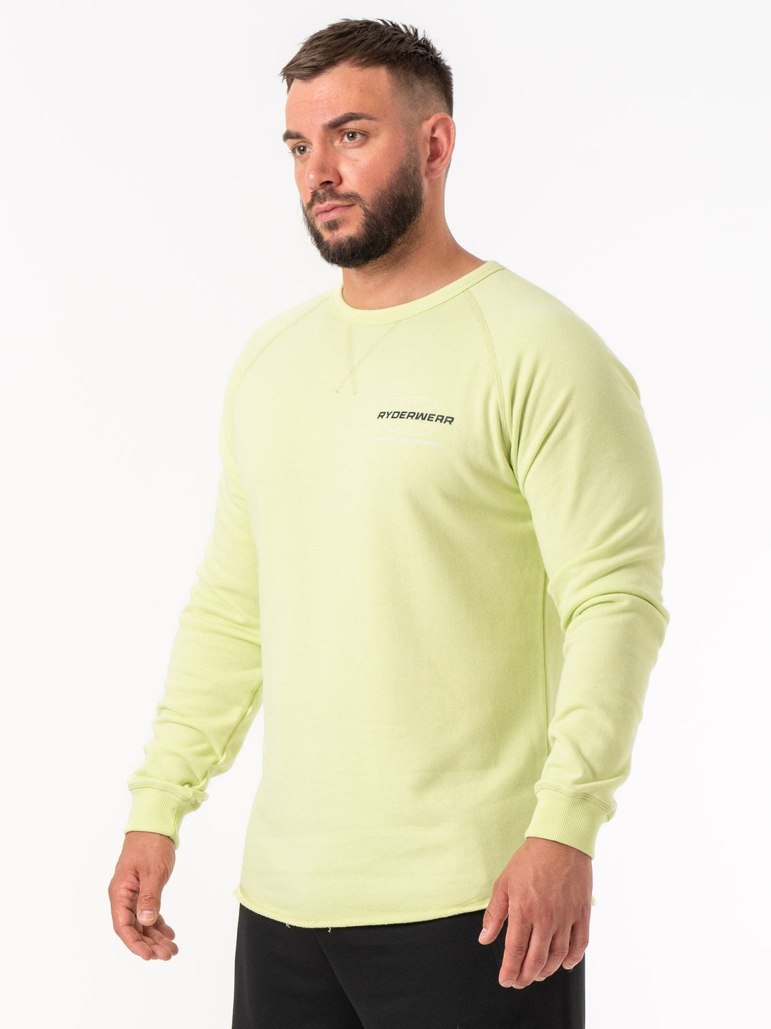 Energy Crew Neck - Lime Clothing Ryderwear