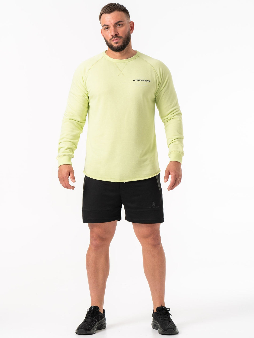 Energy Crew Neck - Lime Clothing Ryderwear