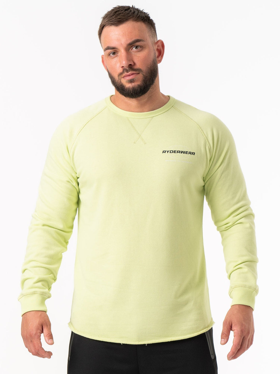 Energy Crew Neck - Lime Clothing Ryderwear