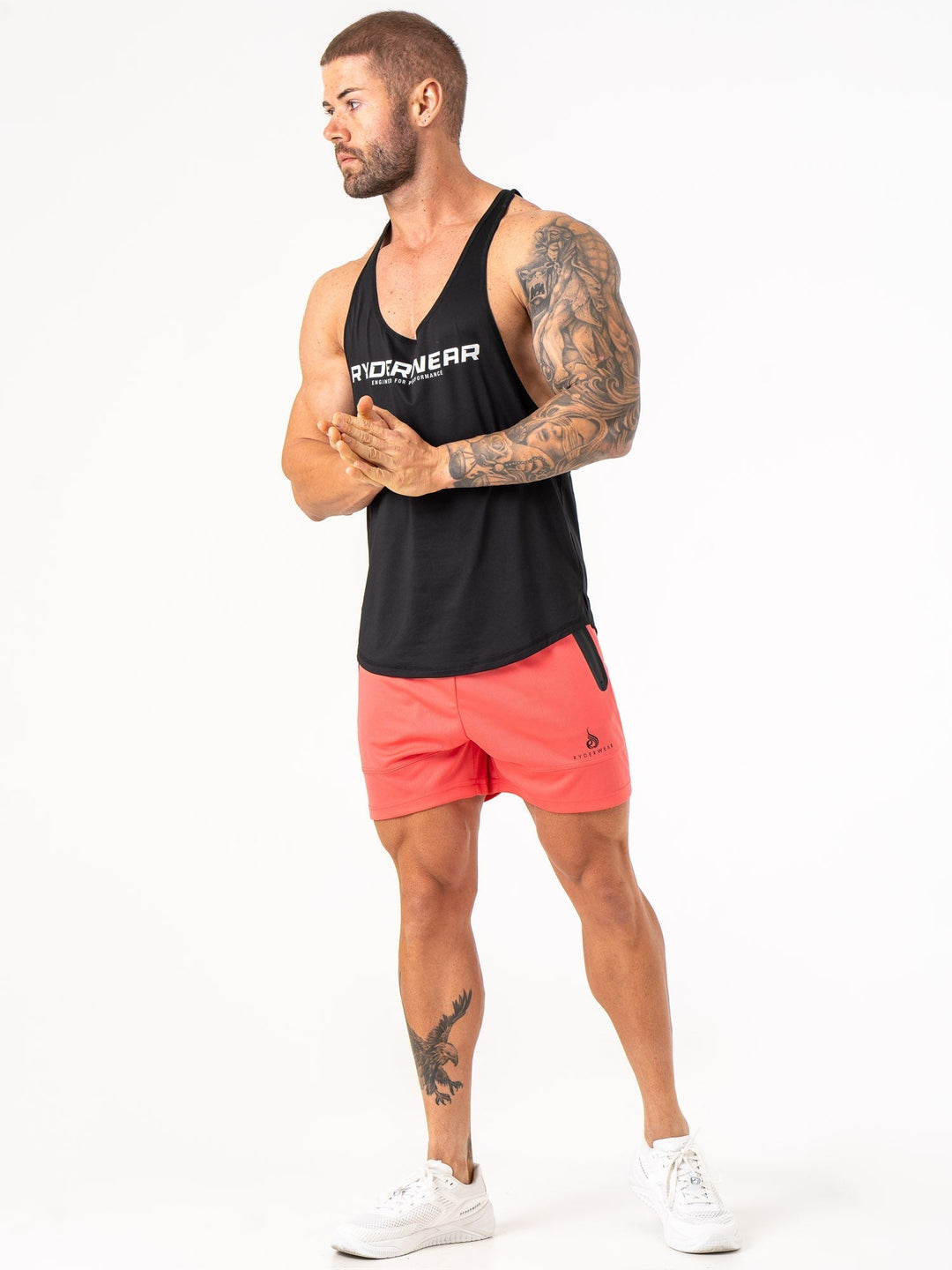 Energy Mesh Shorts - Coral Clothing Ryderwear