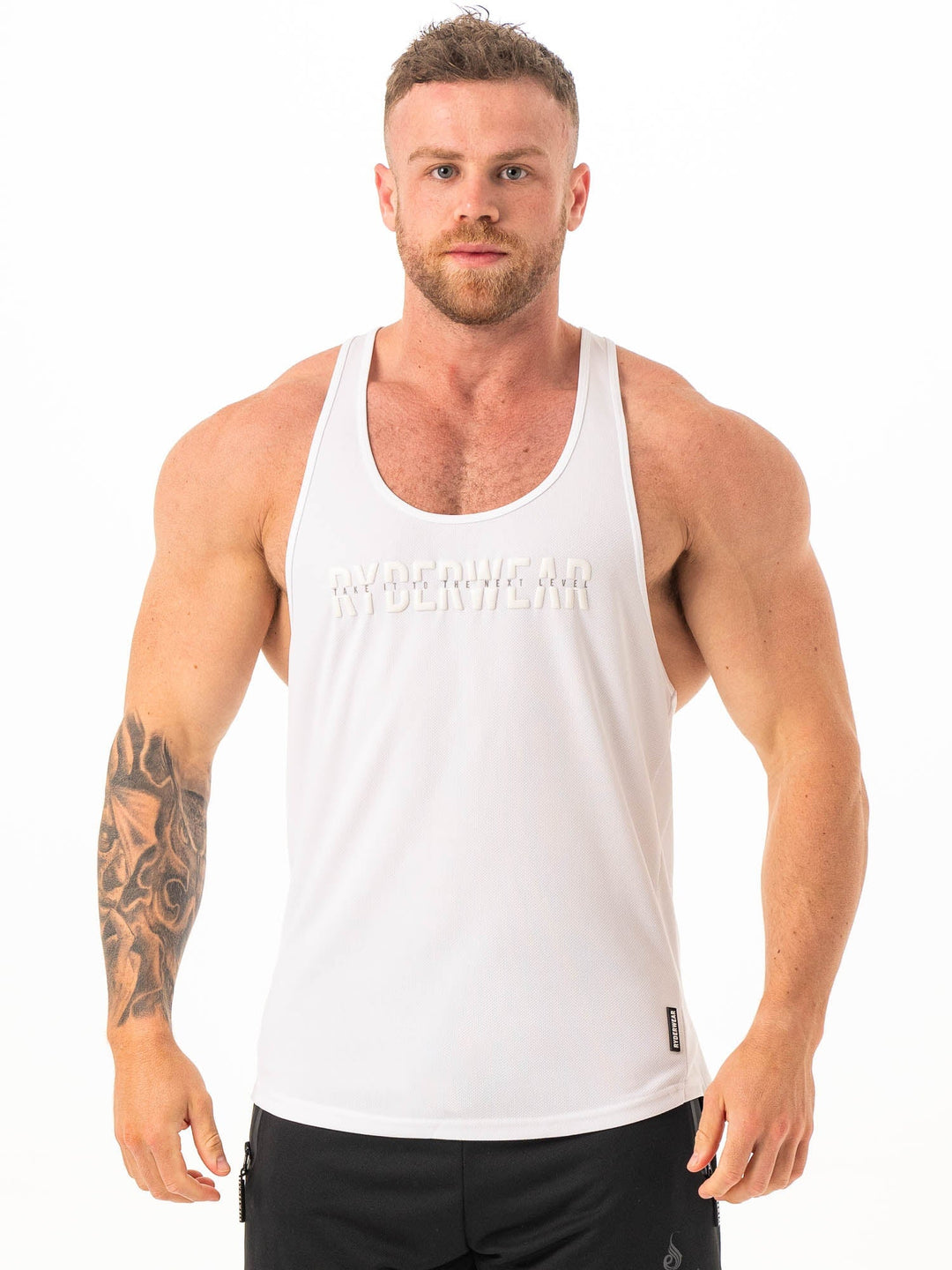 Energy Mesh T-Back - White Clothing Ryderwear