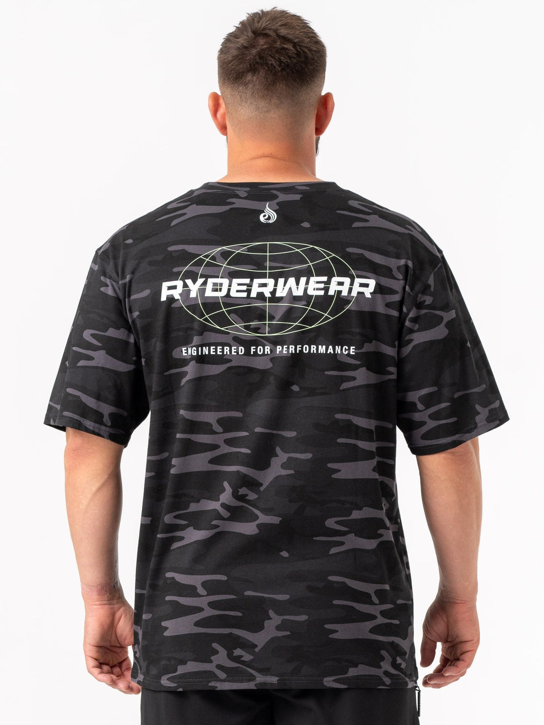 Energy Oversized T-Shirt - Black Camo Clothing Ryderwear