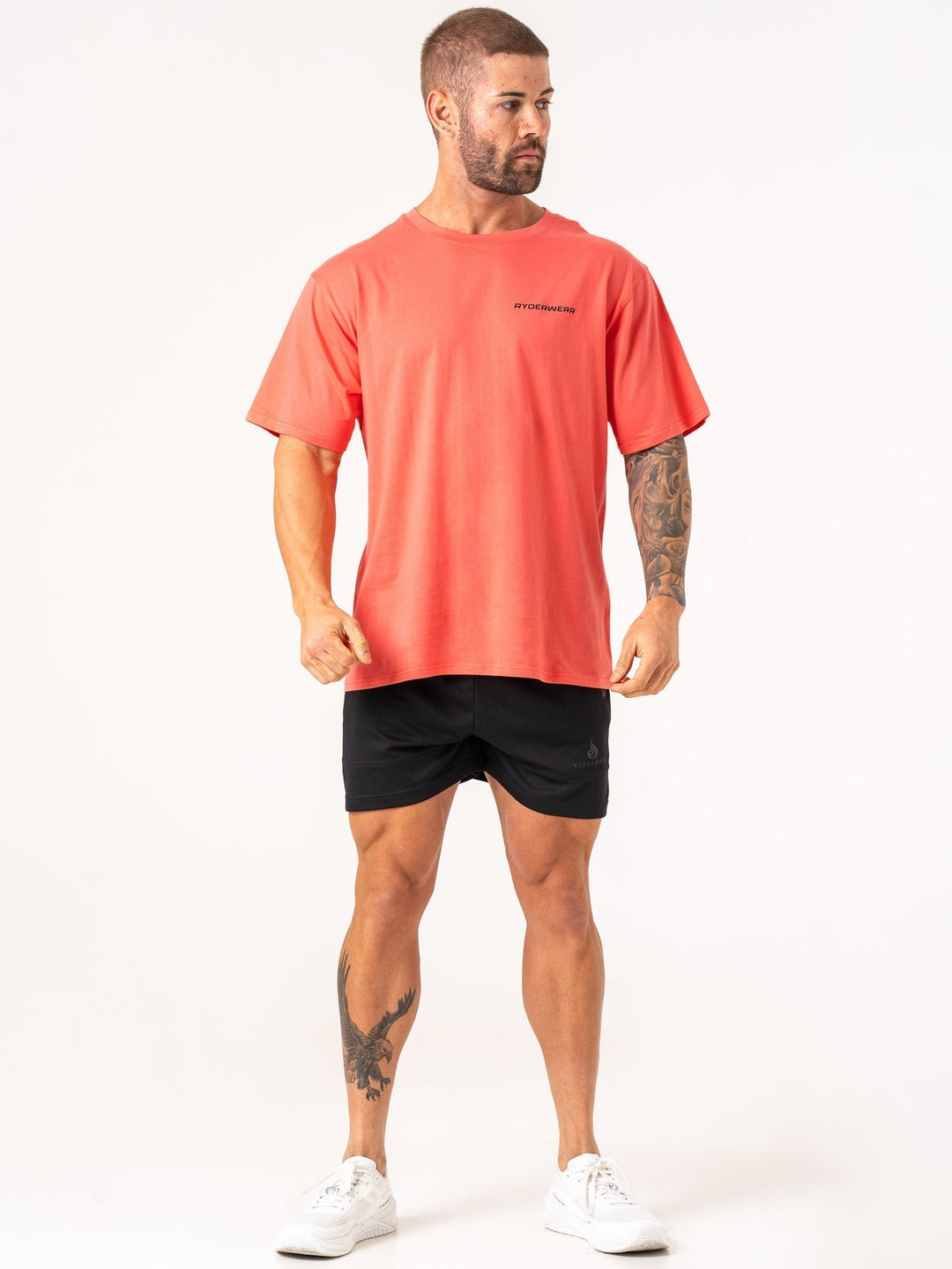 Energy Oversized T-Shirt - Coral Clothing Ryderwear