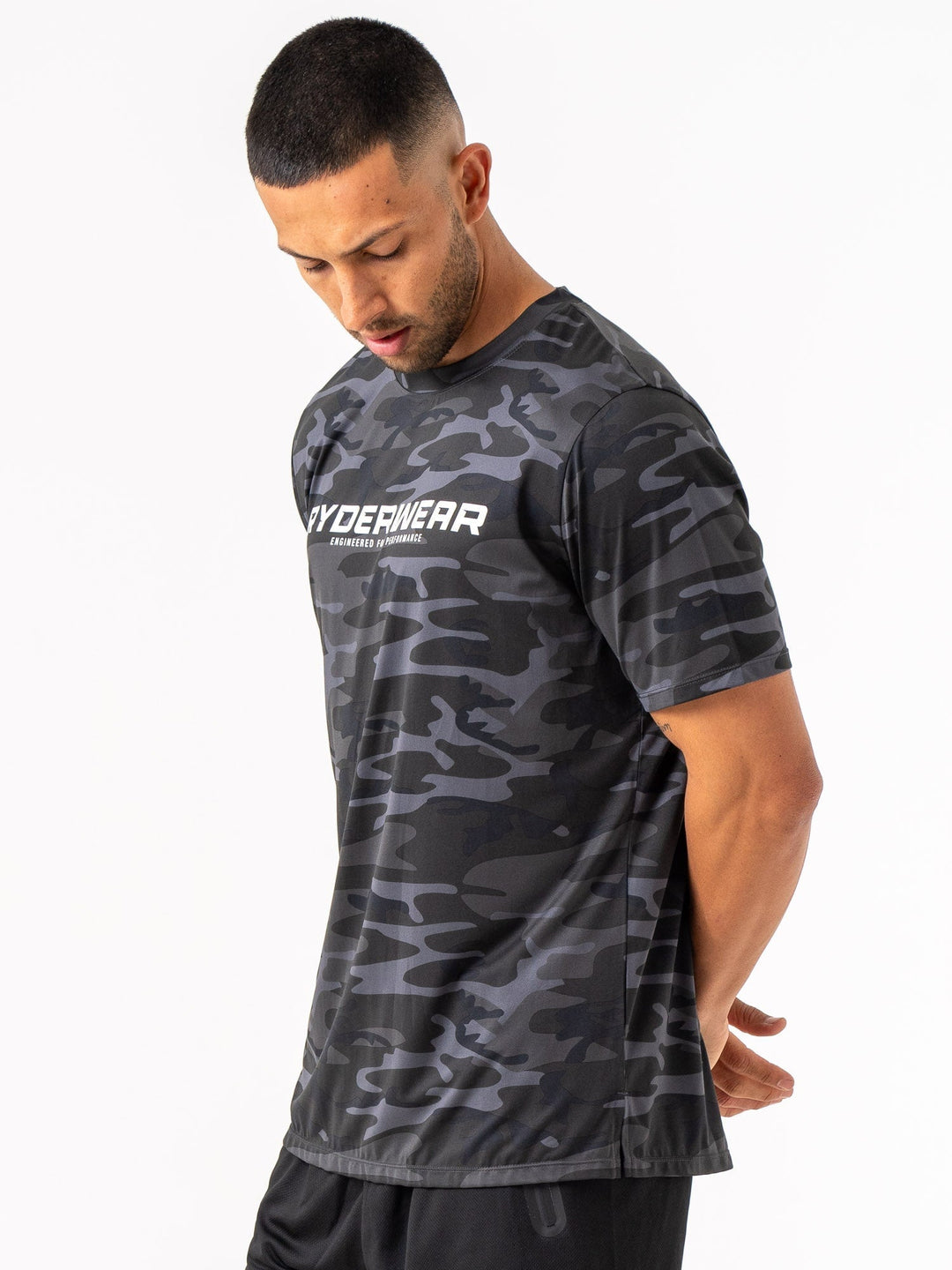 Energy T-Shirt - Black Camo Clothing Ryderwear