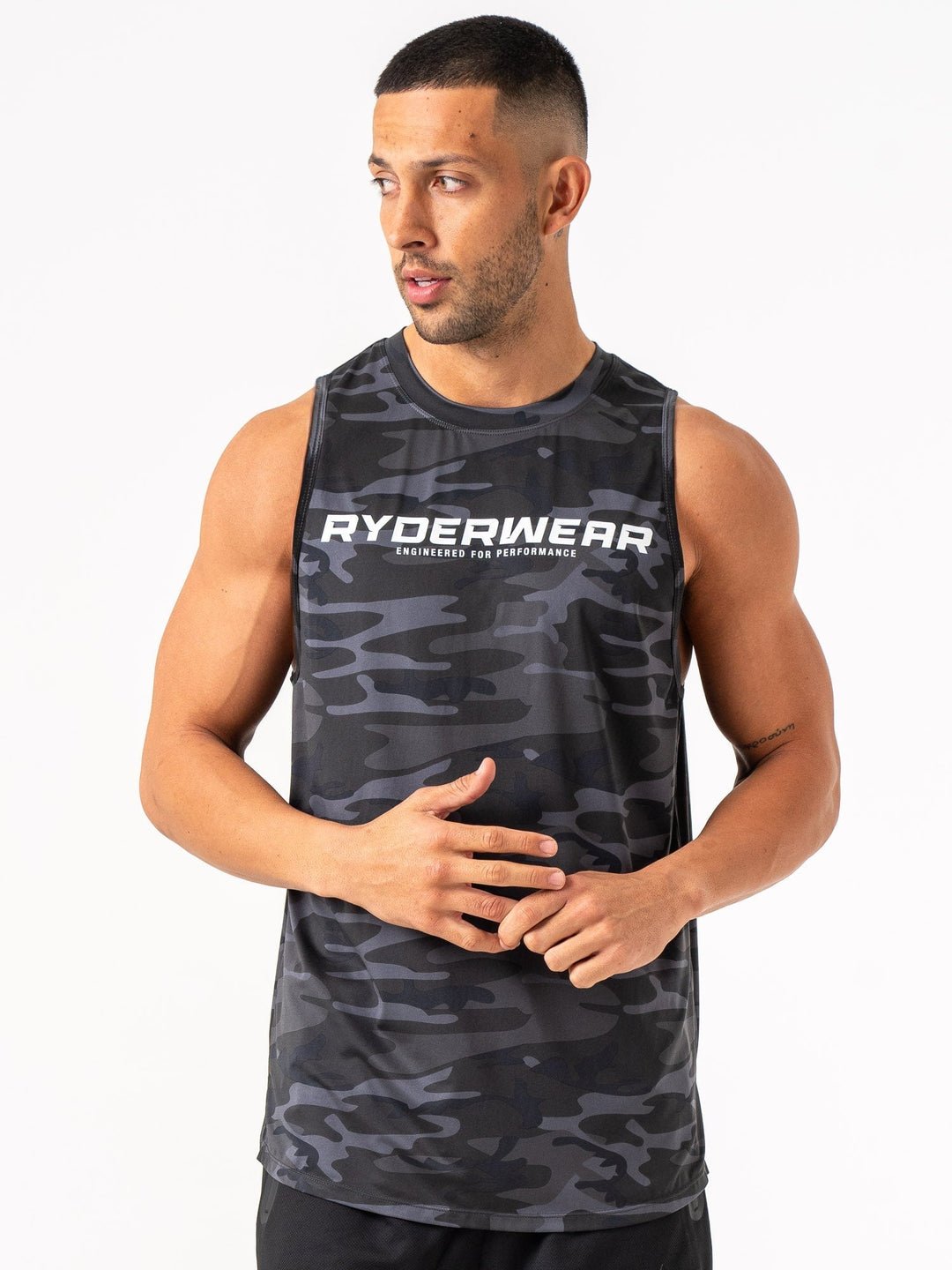 Energy Tank - Black Camo Clothing Ryderwear