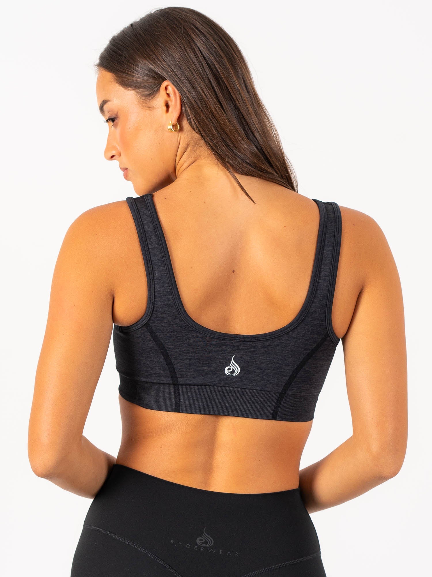 Enhance Seamless Sports Bra - Black - Ryderwear