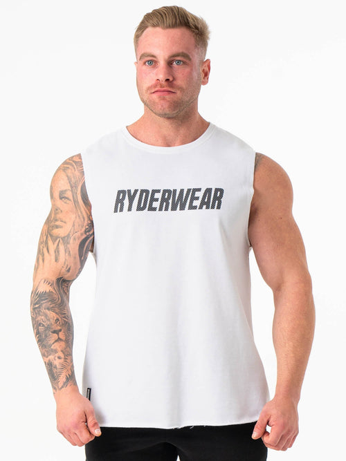 Flex Fleece Tank White