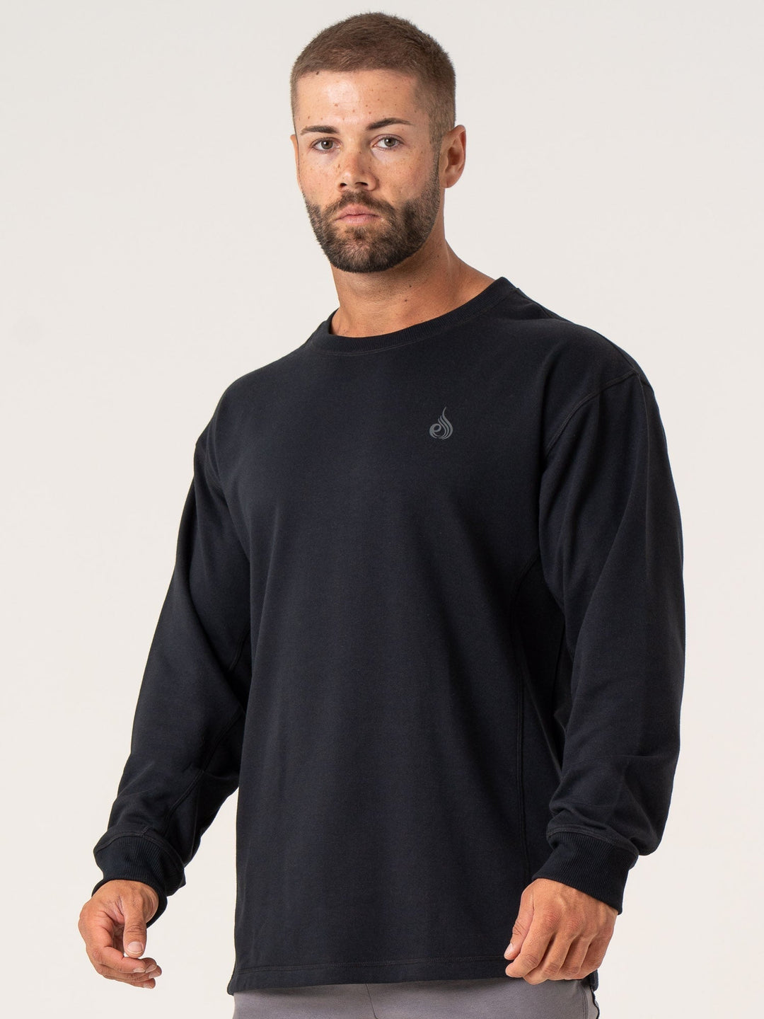 Force Crew Neck - Black Clothing Ryderwear