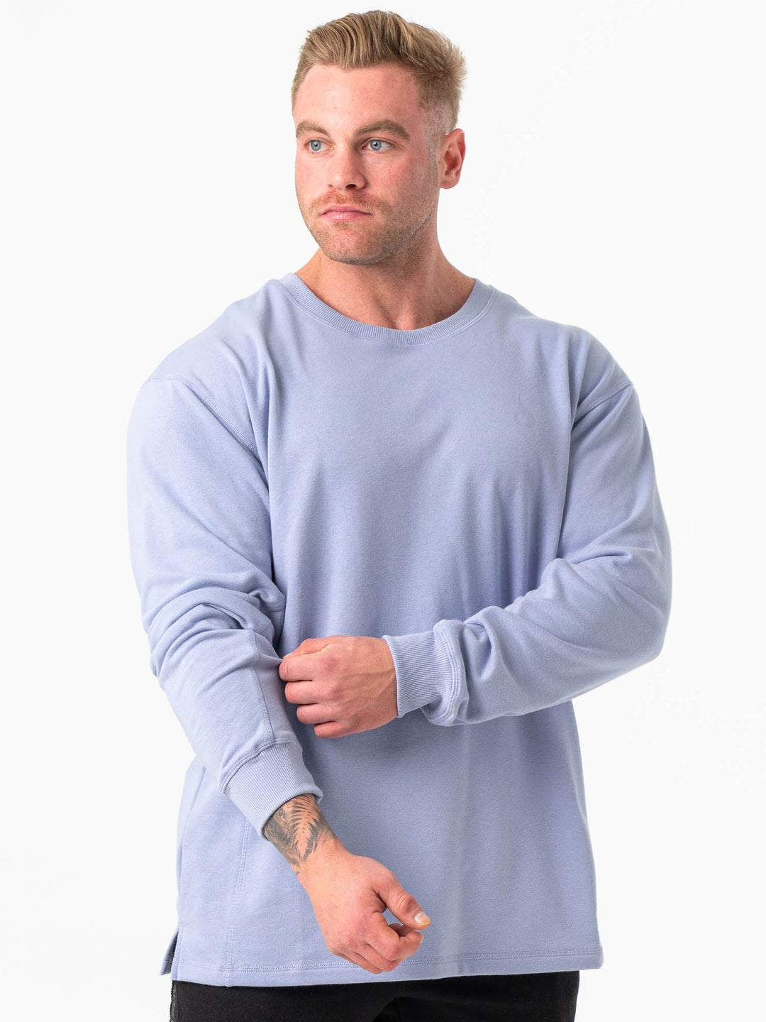 Force Crew Neck - Lilac Blue Clothing Ryderwear