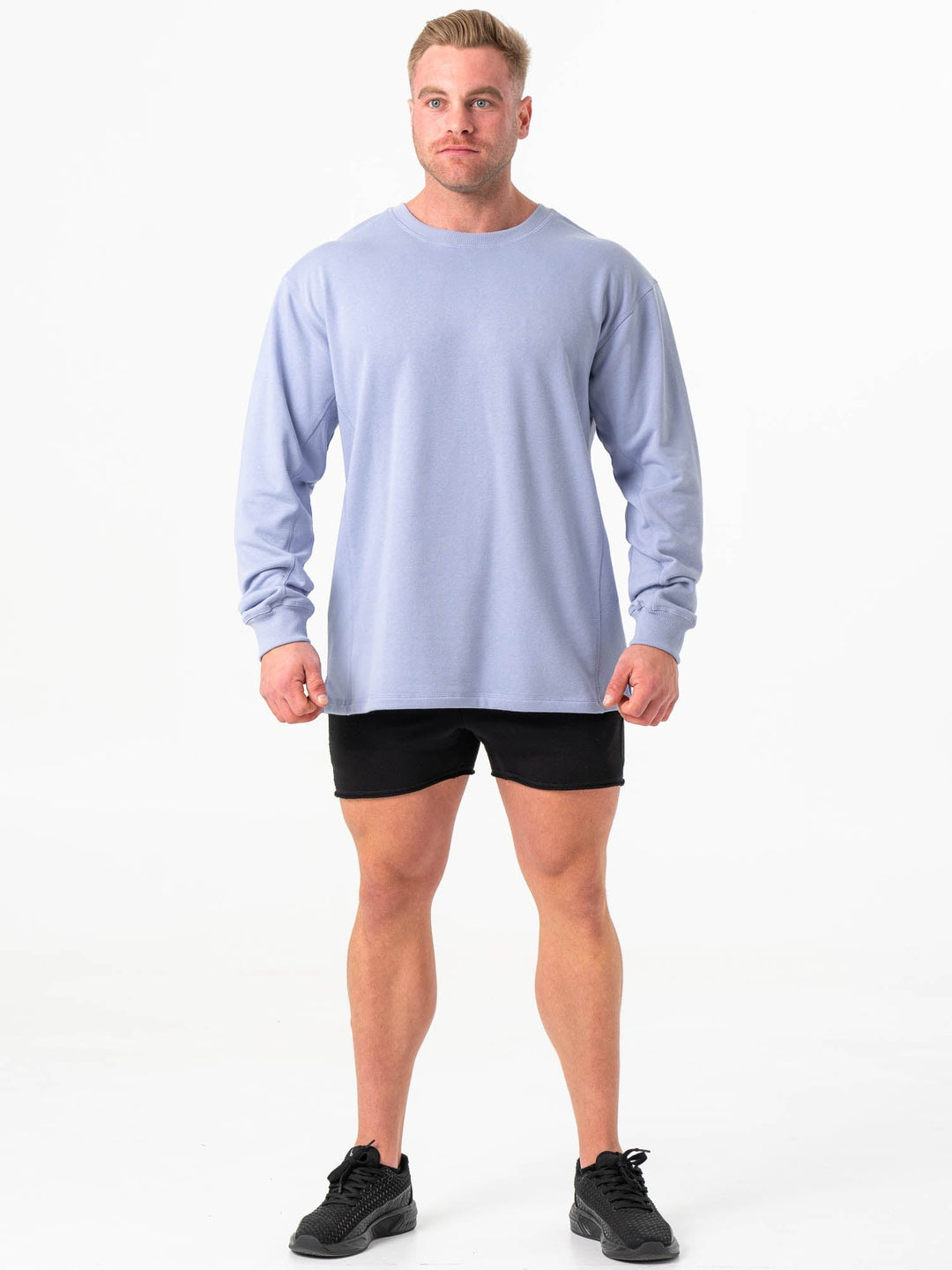 Force Crew Neck - Lilac Blue Clothing Ryderwear