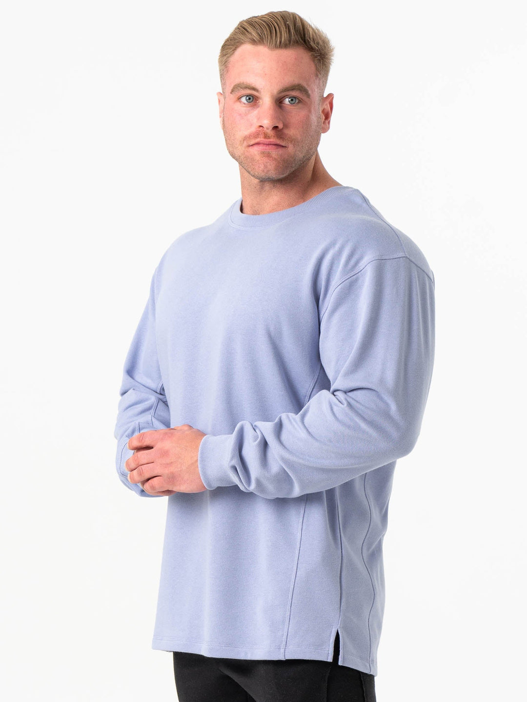 Force Crew Neck - Lilac Blue Clothing Ryderwear