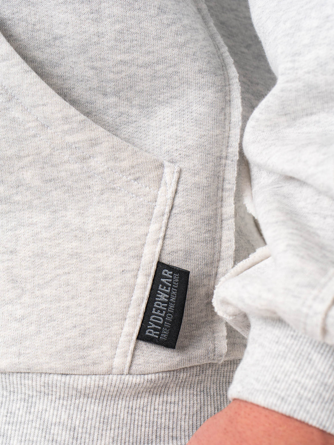 Force Hoodie - Chalk Grey Marl Clothing Ryderwear