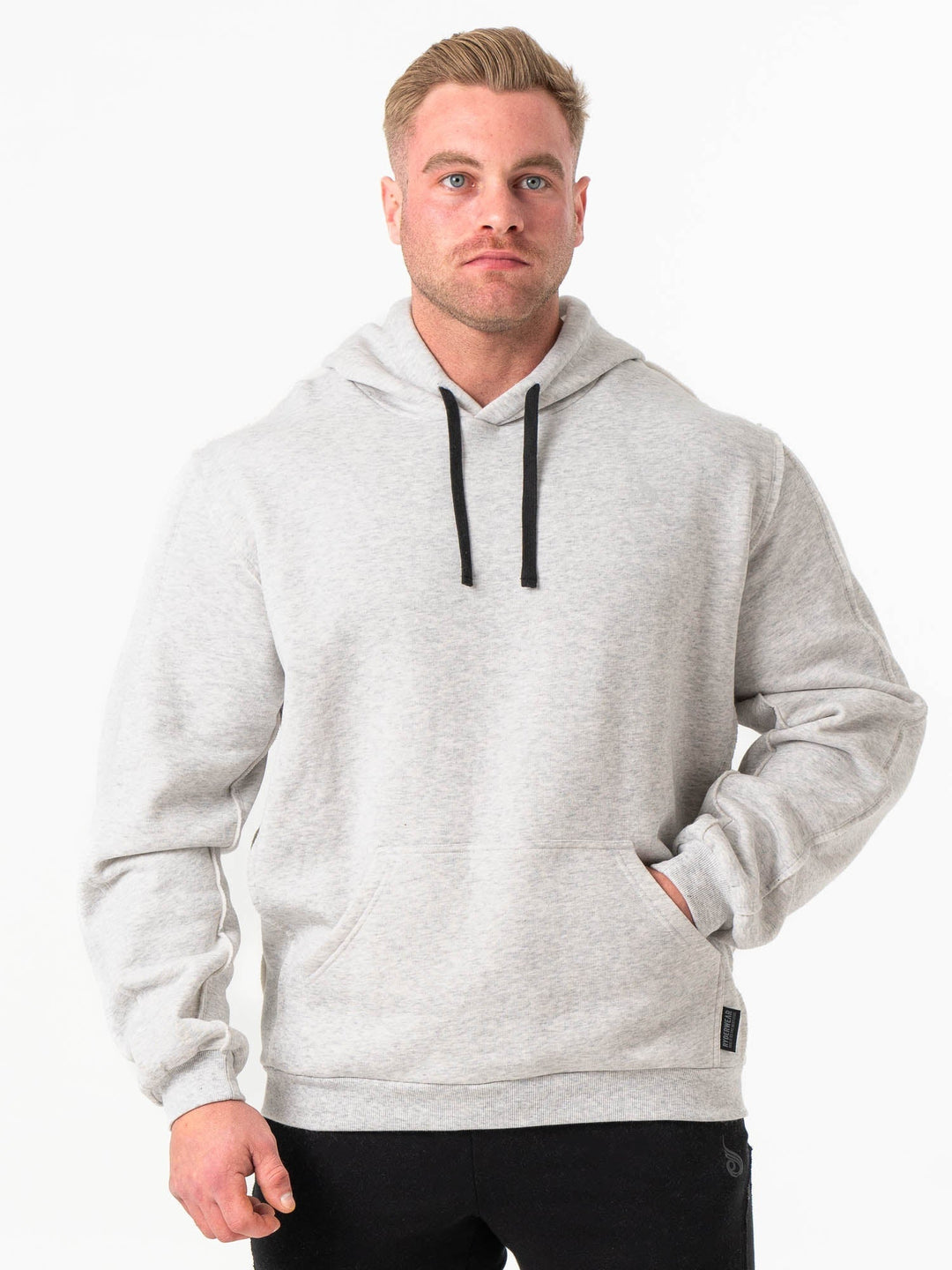 Force Hoodie - Chalk Grey Marl Clothing Ryderwear