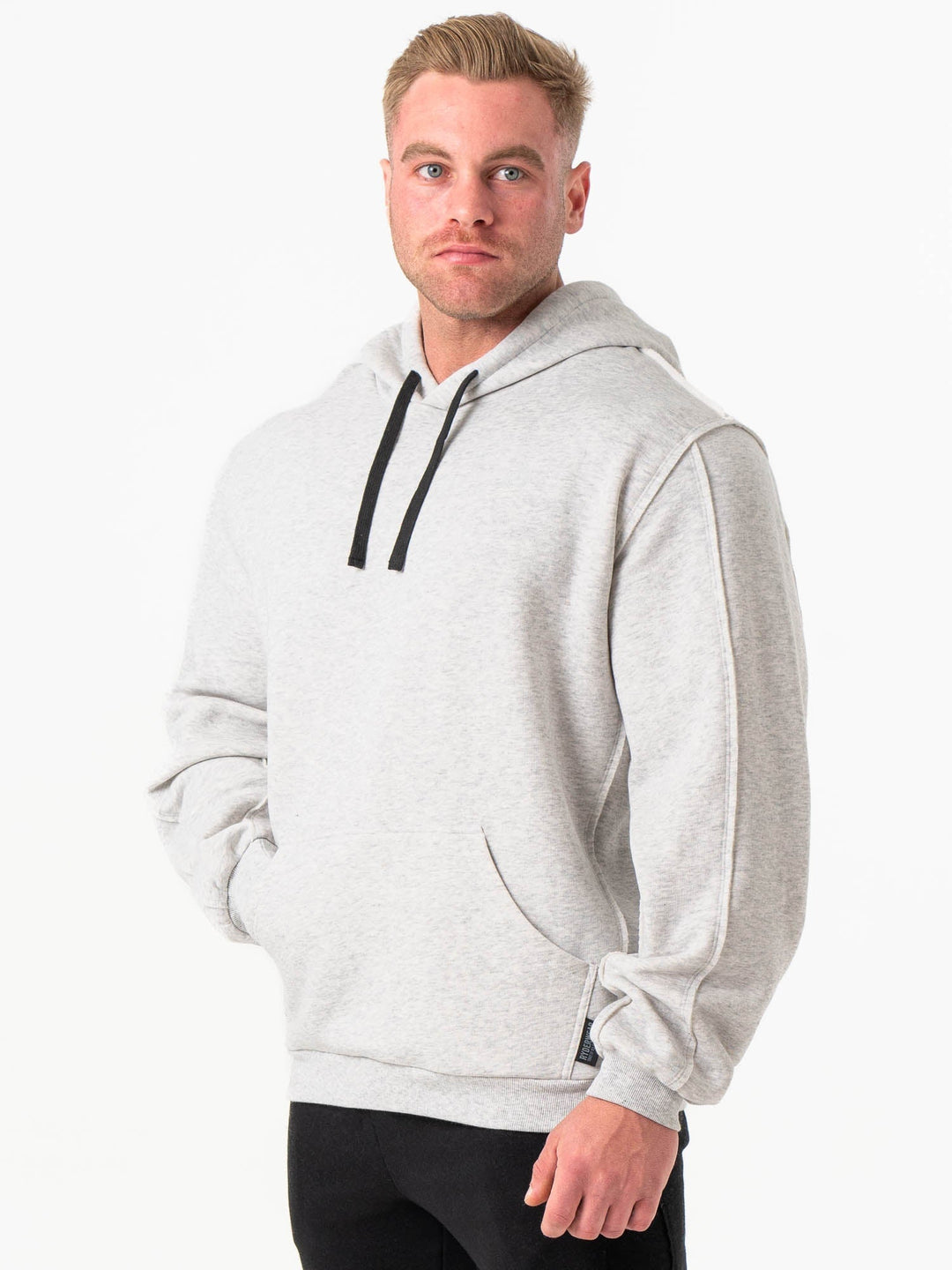 Force Hoodie - Chalk Grey Marl Clothing Ryderwear