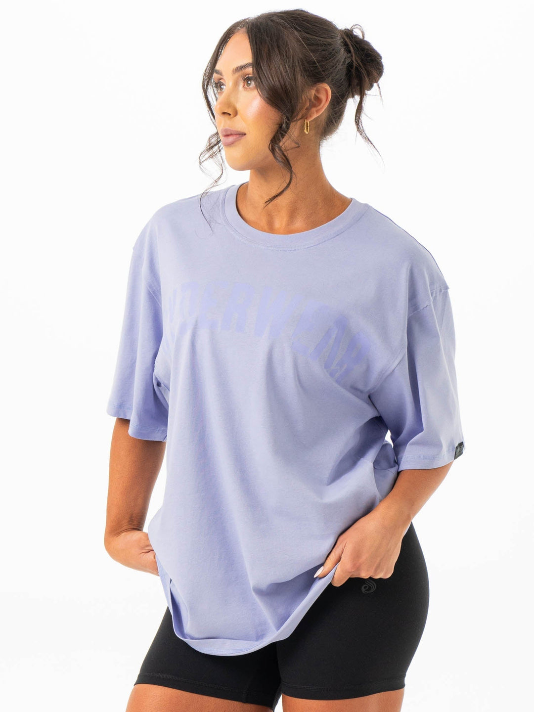Force Oversized T-Shirt - Lilac Blue Clothing Ryderwear