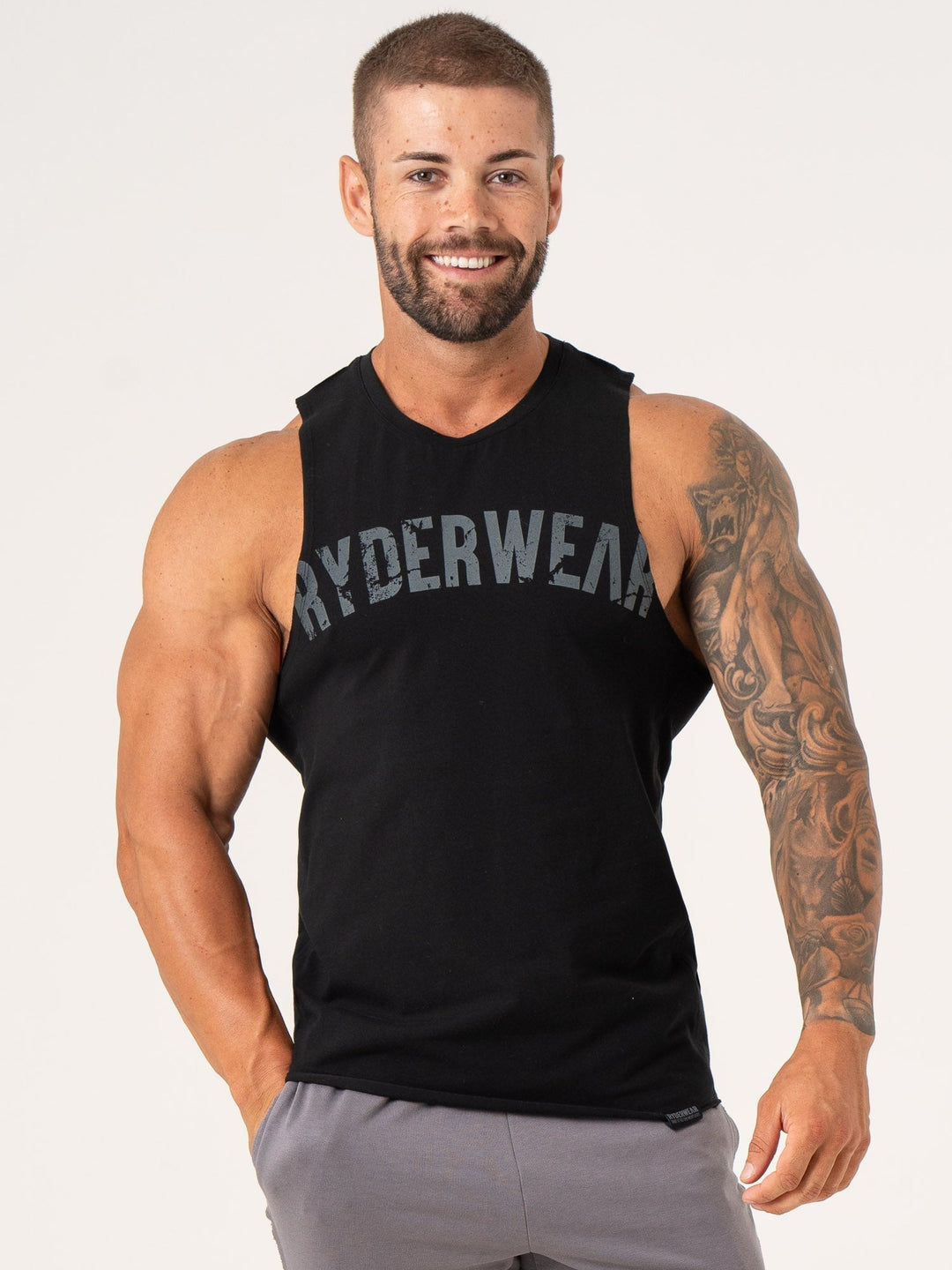 Force Tank - Black Clothing Ryderwear