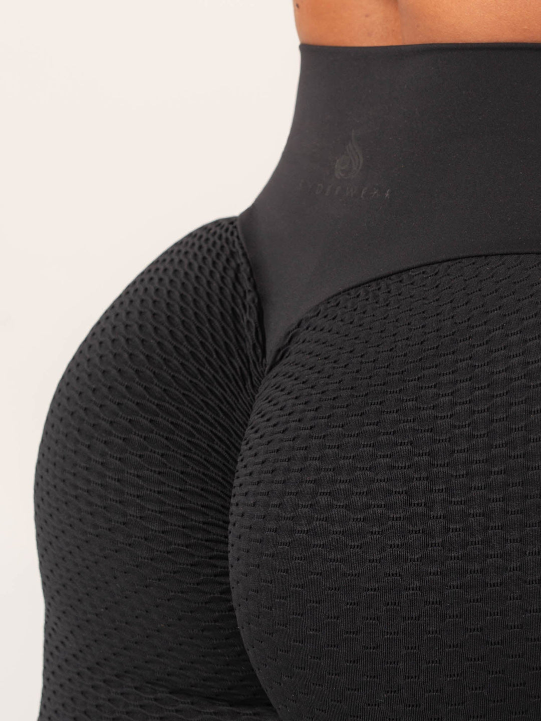 Honeycomb Scrunch Seamless Leggings - Black Clothing Ryderwear