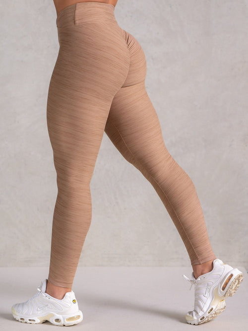 Icon Cross Over Scrunch Leggings Mocha Marl