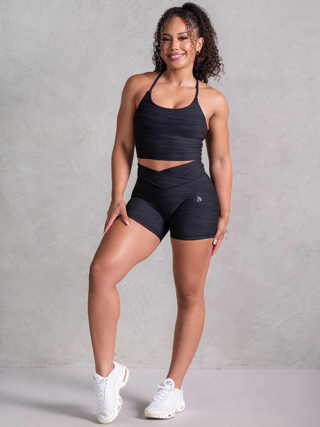 Icon Tank Bra - Black Marl Clothing Ryderwear
