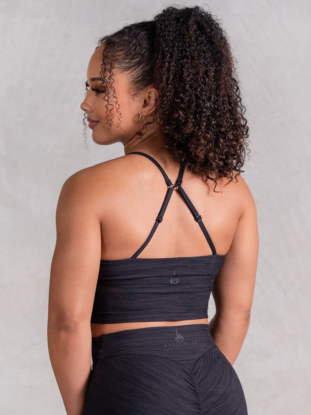 Icon Tank Bra - Black Marl Clothing Ryderwear