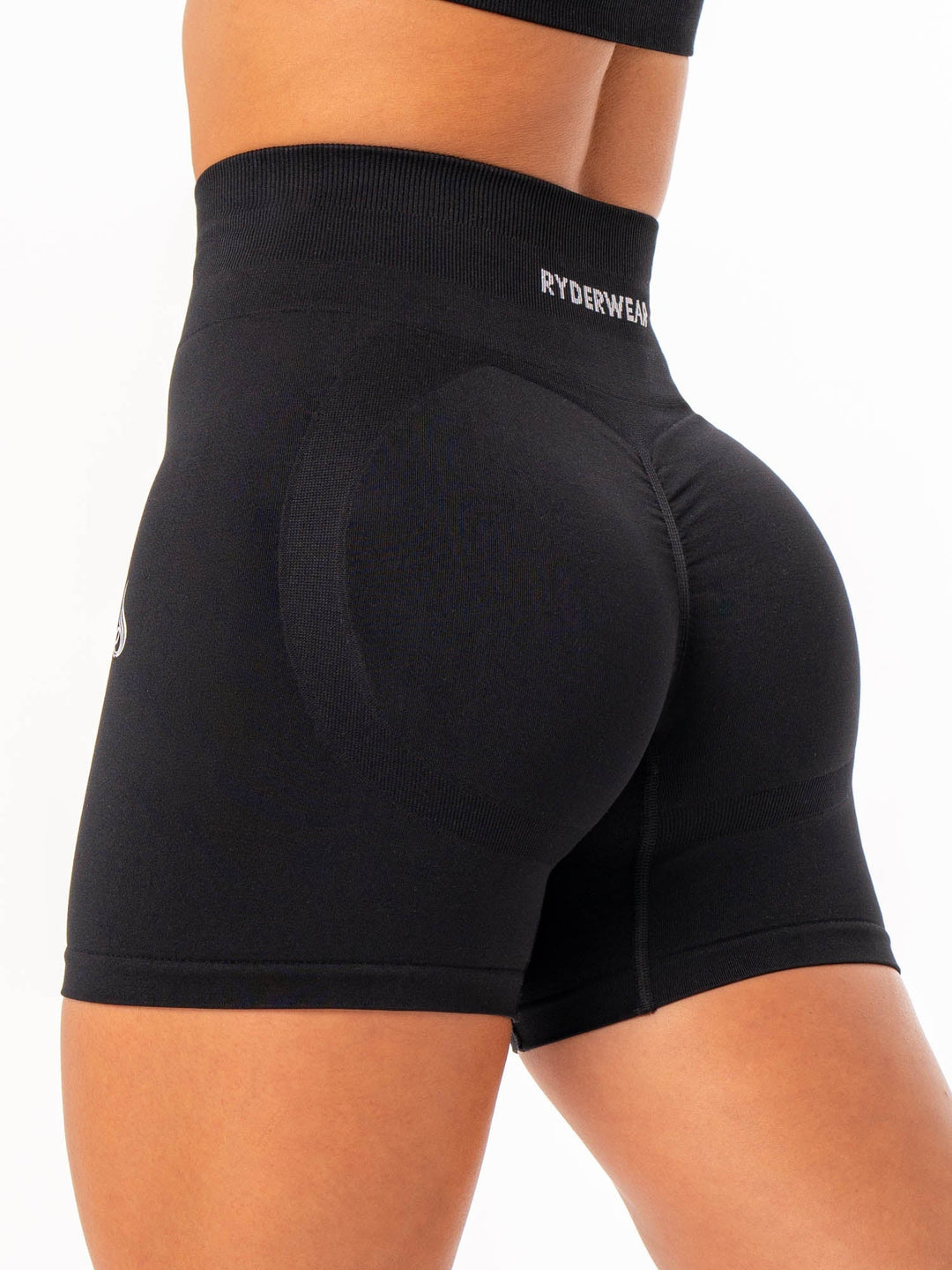 Lift 2.0 BBL Seamless Shorts - Black Clothing Ryderwear