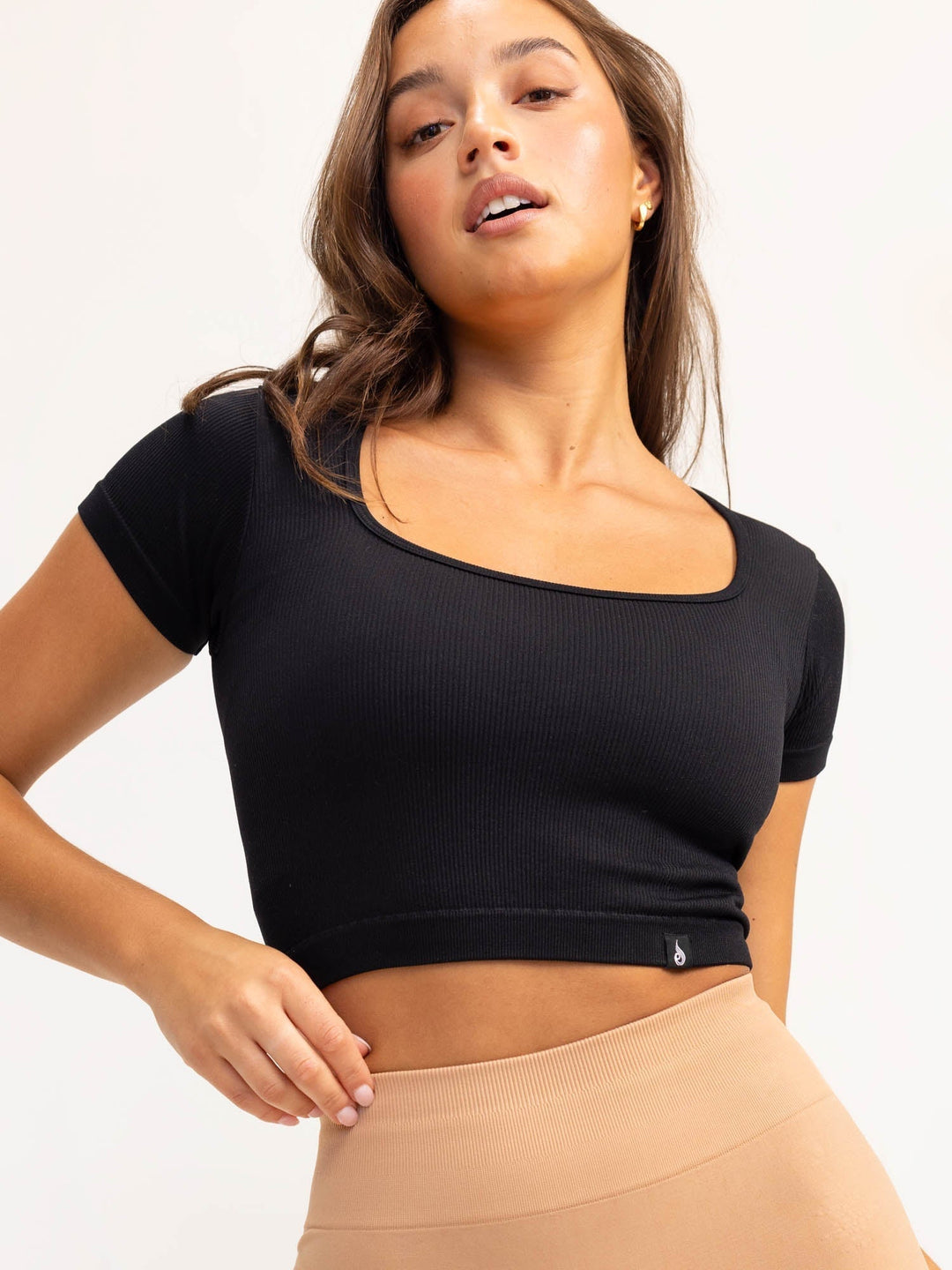 Lift 2.0 Rib Seamless T-Shirt - Black Clothing Ryderwear