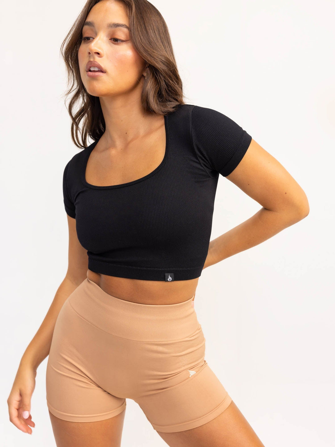 Lift 2.0 Rib Seamless T-Shirt - Black Clothing Ryderwear