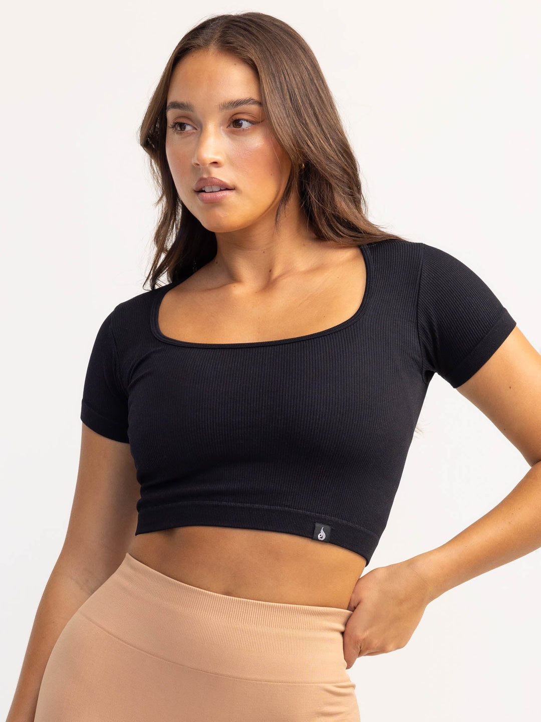 Lift 2.0 Rib Seamless T-Shirt - Black Clothing Ryderwear