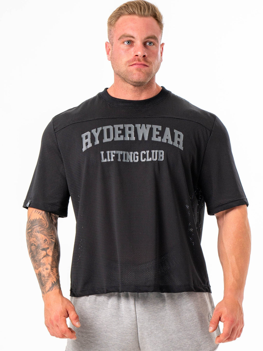 Mesh Flex T-Shirt - Black Clothing Ryderwear