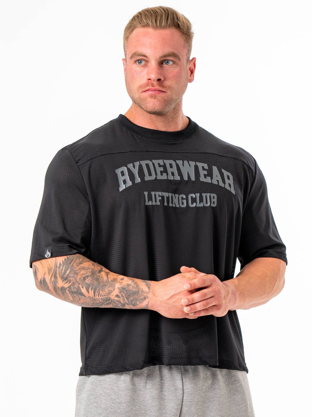 Mesh Flex T-Shirt - Black Clothing Ryderwear