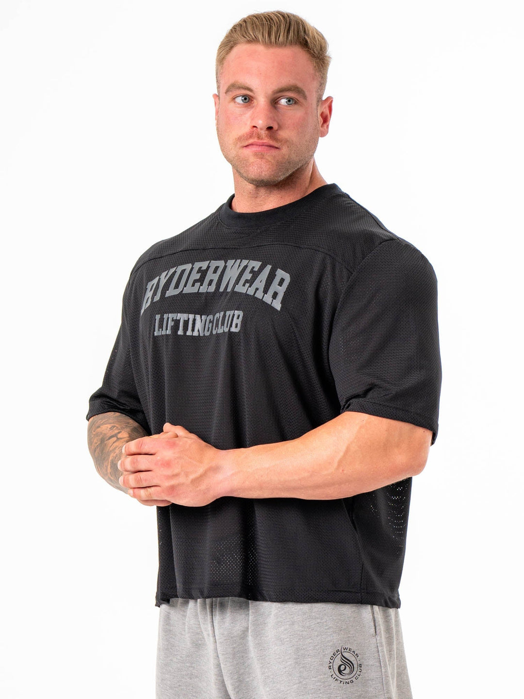 Mesh Flex T-Shirt - Black Clothing Ryderwear