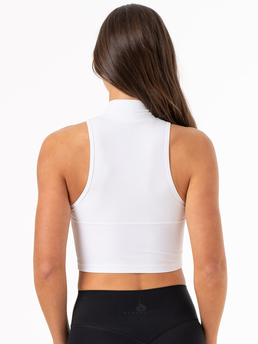 NKD 1/2 Zip Tank - White Clothing Ryderwear