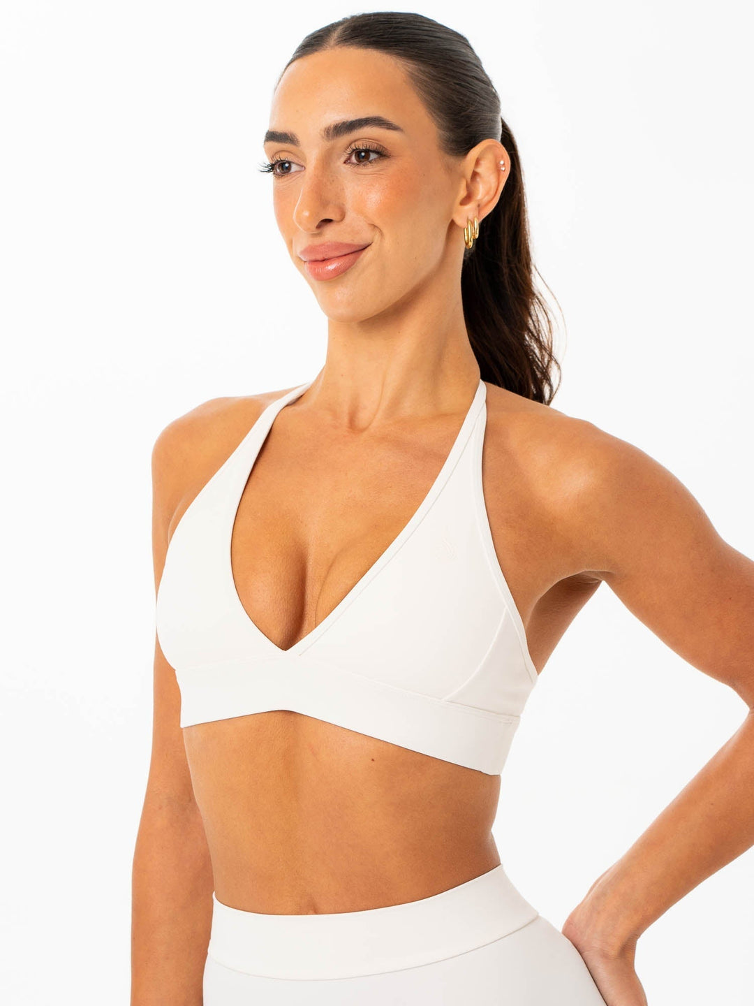 NKD Contrast Halter Bra - Vanilla Clothing Ryderwear
